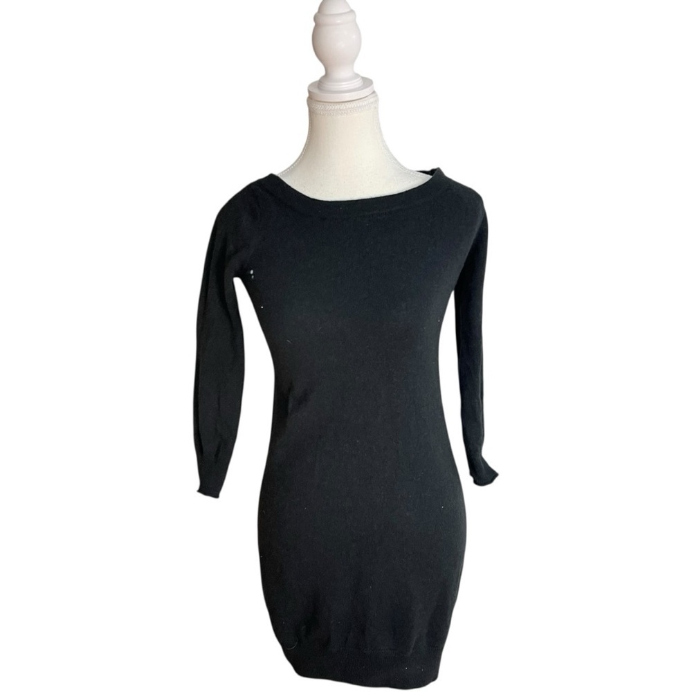Juicy Couture Cashmere Sweater Mini Dress Black